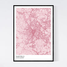 Load image into Gallery viewer, Sheffield City Map Print