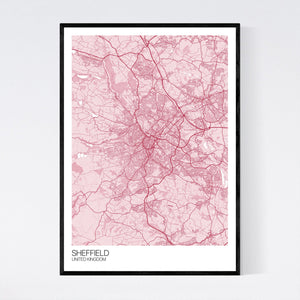 Sheffield City Map Print