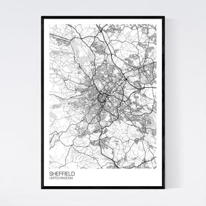 Sheffield City Map Print