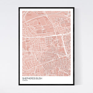 Shepherds Bush Neighbourhood Map Print