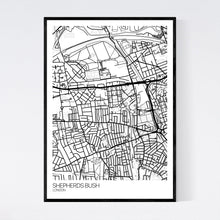 Load image into Gallery viewer, Shepherds Bush Neighbourhood Map Print