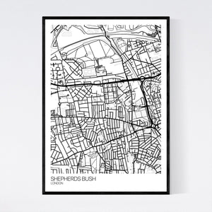 Shepherds Bush Neighbourhood Map Print