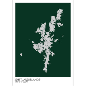 Map of Shetland Islands, United Kingdom