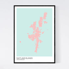 Load image into Gallery viewer, Shetland Islands Island Map Print