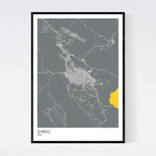 Load image into Gallery viewer, Shiraz City Map Print
