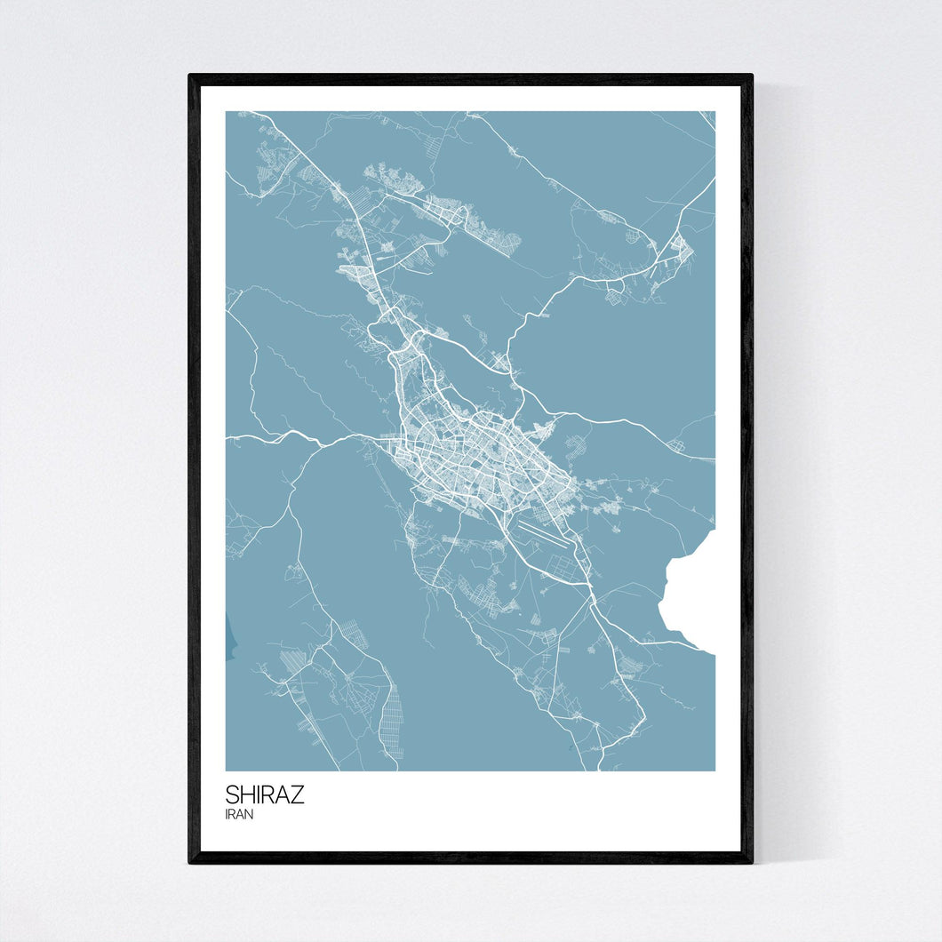 Shiraz City Map Print