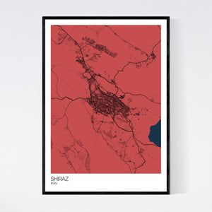 Map of Shiraz, Iran