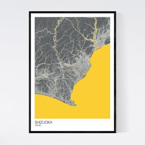 Shizuoka City Map Print