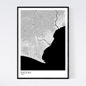 Shizuoka City Map Print