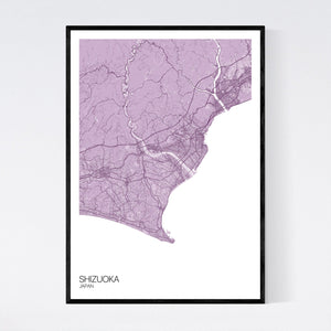 Shizuoka City Map Print