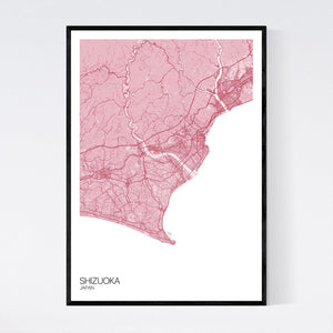Shizuoka City Map Print