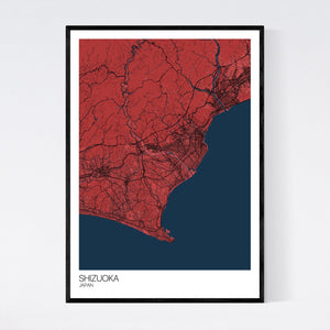 Shizuoka City Map Print