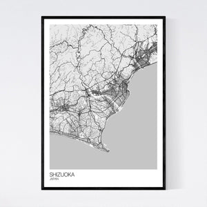 Shizuoka City Map Print