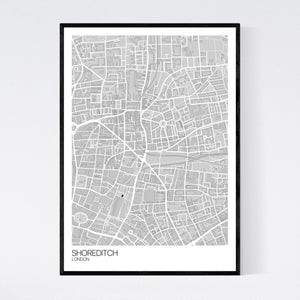 Shoreditch Neighbourhood Map Print