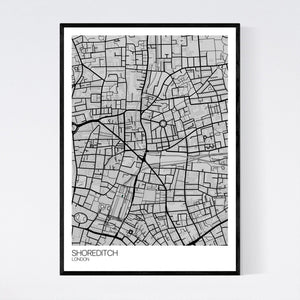 Shoreditch Neighbourhood Map Print