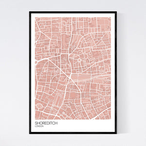 Map of Shoreditch, London