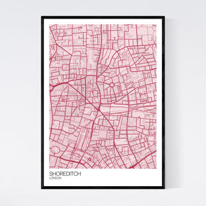 Shoreditch Neighbourhood Map Print