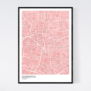 Shoreditch Neighbourhood Map Print