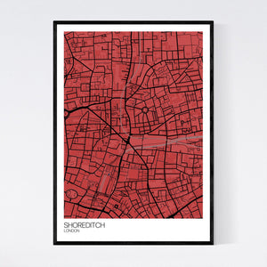 Shoreditch Neighbourhood Map Print