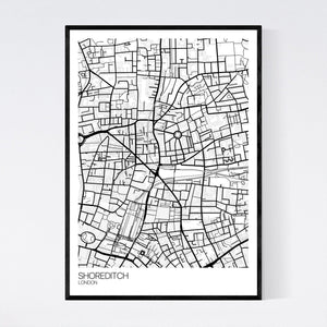 Shoreditch Neighbourhood Map Print