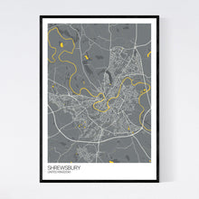 Load image into Gallery viewer, Shrewsbury City Map Print