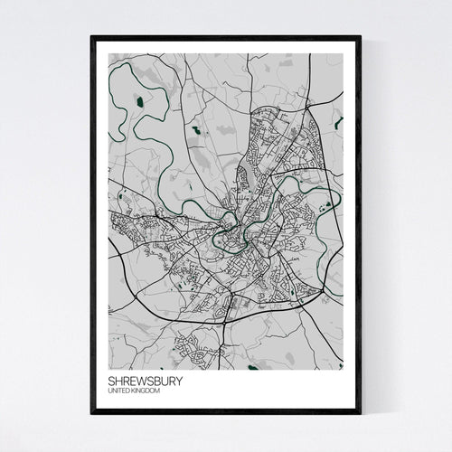 Map of Shrewsbury, United Kingdom