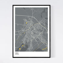 Load image into Gallery viewer, Sibiu Town Map Print