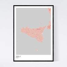 Load image into Gallery viewer, Sicily Island Map Print