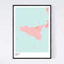 Load image into Gallery viewer, Map of Sicily, Italy