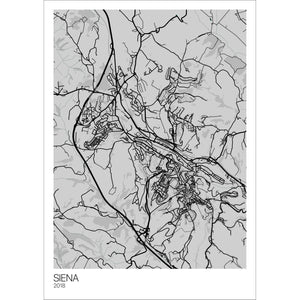 Map of Siena, Italy