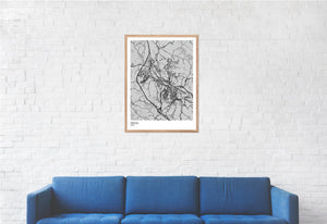 Map of Siena, Italy