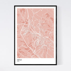 Siena City Map Print