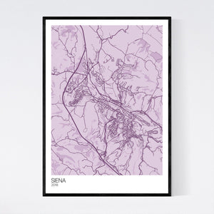 Siena City Map Print