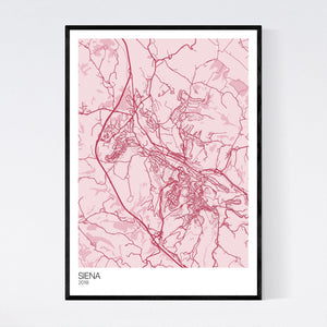 Siena City Map Print