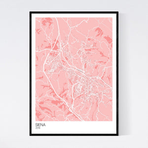 Siena City Map Print