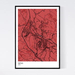 Siena City Map Print