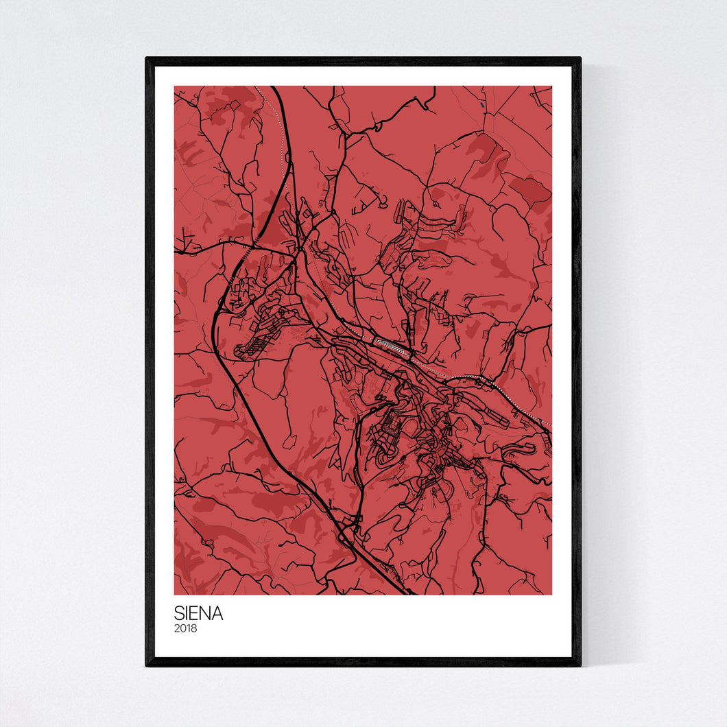 Siena City Map Print