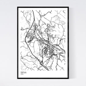Siena City Map Print