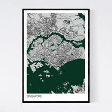 Load image into Gallery viewer, Singapore Country Map Print