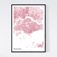 Load image into Gallery viewer, Singapore Country Map Print