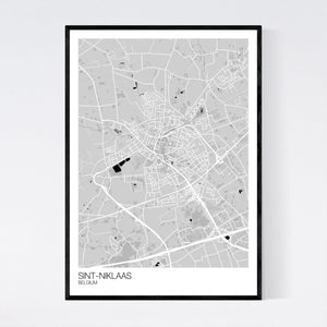 Sint-Niklaas City Map Print