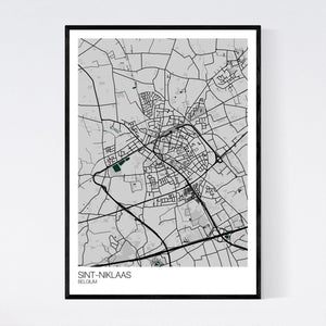 Sint-Niklaas City Map Print