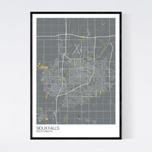 Load image into Gallery viewer, Sioux Falls City Map Print