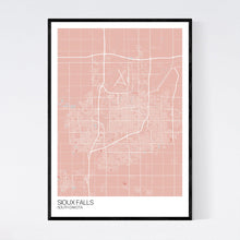 Load image into Gallery viewer, Sioux Falls City Map Print
