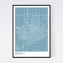 Load image into Gallery viewer, Sioux Falls City Map Print