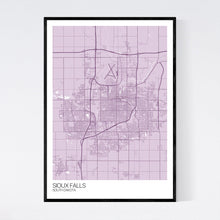 Load image into Gallery viewer, Sioux Falls City Map Print