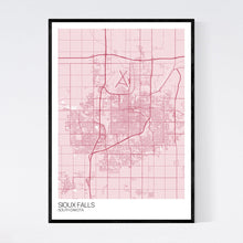 Load image into Gallery viewer, Sioux Falls City Map Print