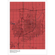 Load image into Gallery viewer, Map of Sioux Falls, South Dakota