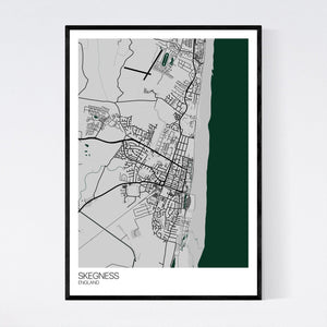 Skegness Town Map Print