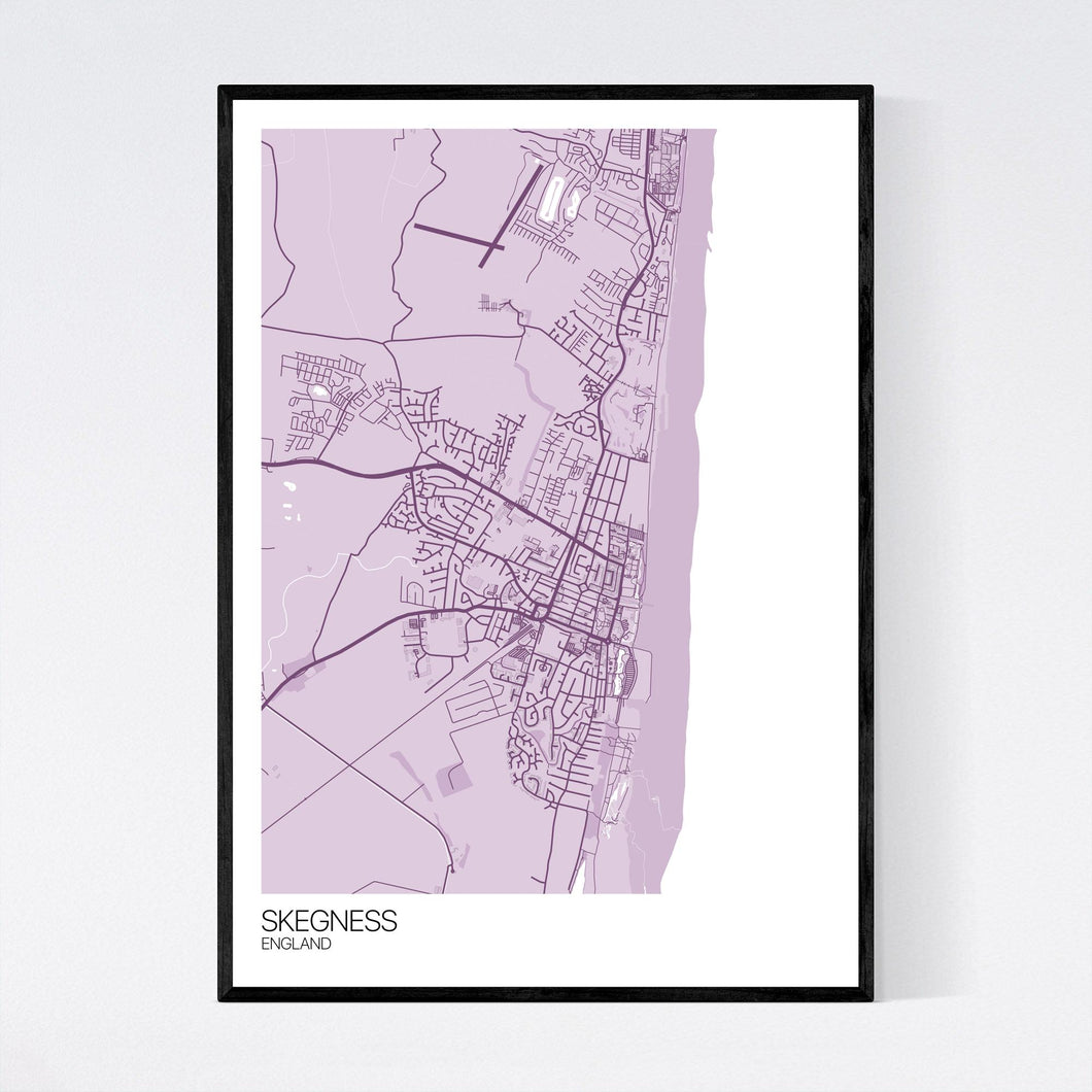 Skegness Town Map Print